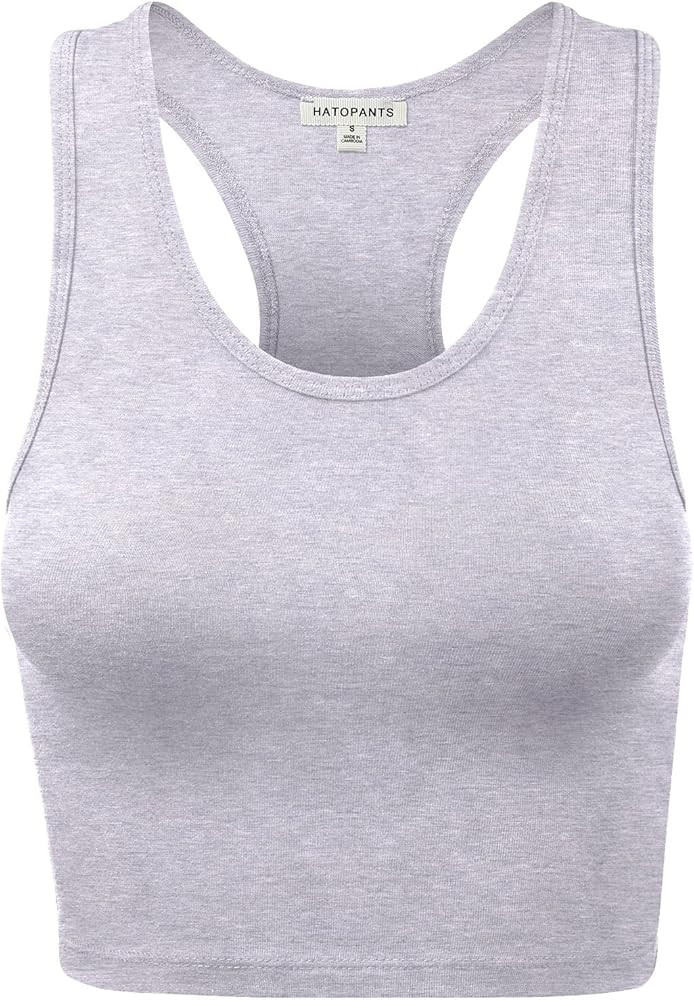 Women Sleeveless Racerback Tank Crop Top Lingerie Camisole Premium Cotton Shirts | Amazon (US)