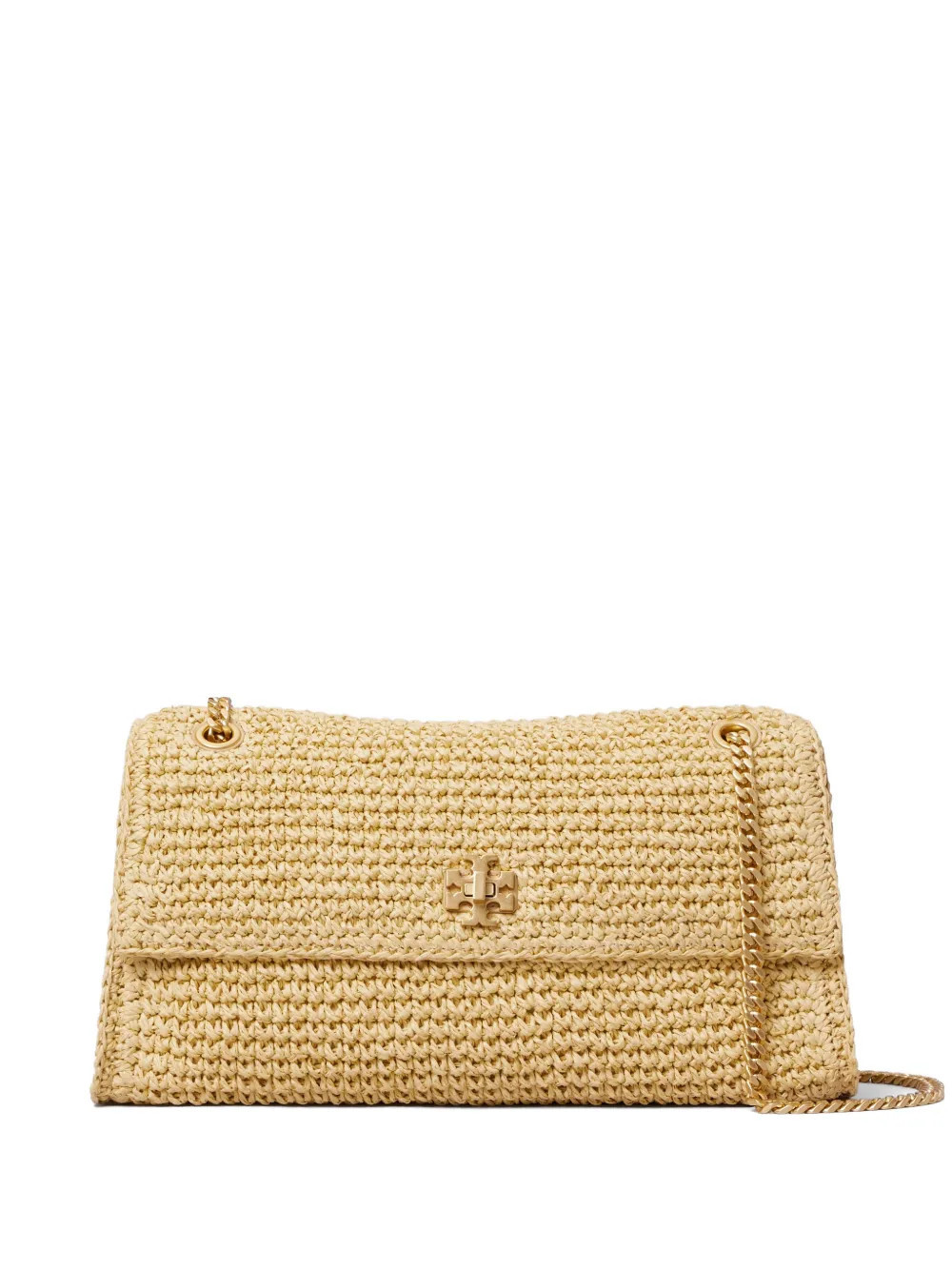 Tory Burch Kira turnlock woven shoulder bag - Neutrals | Farfetch Global