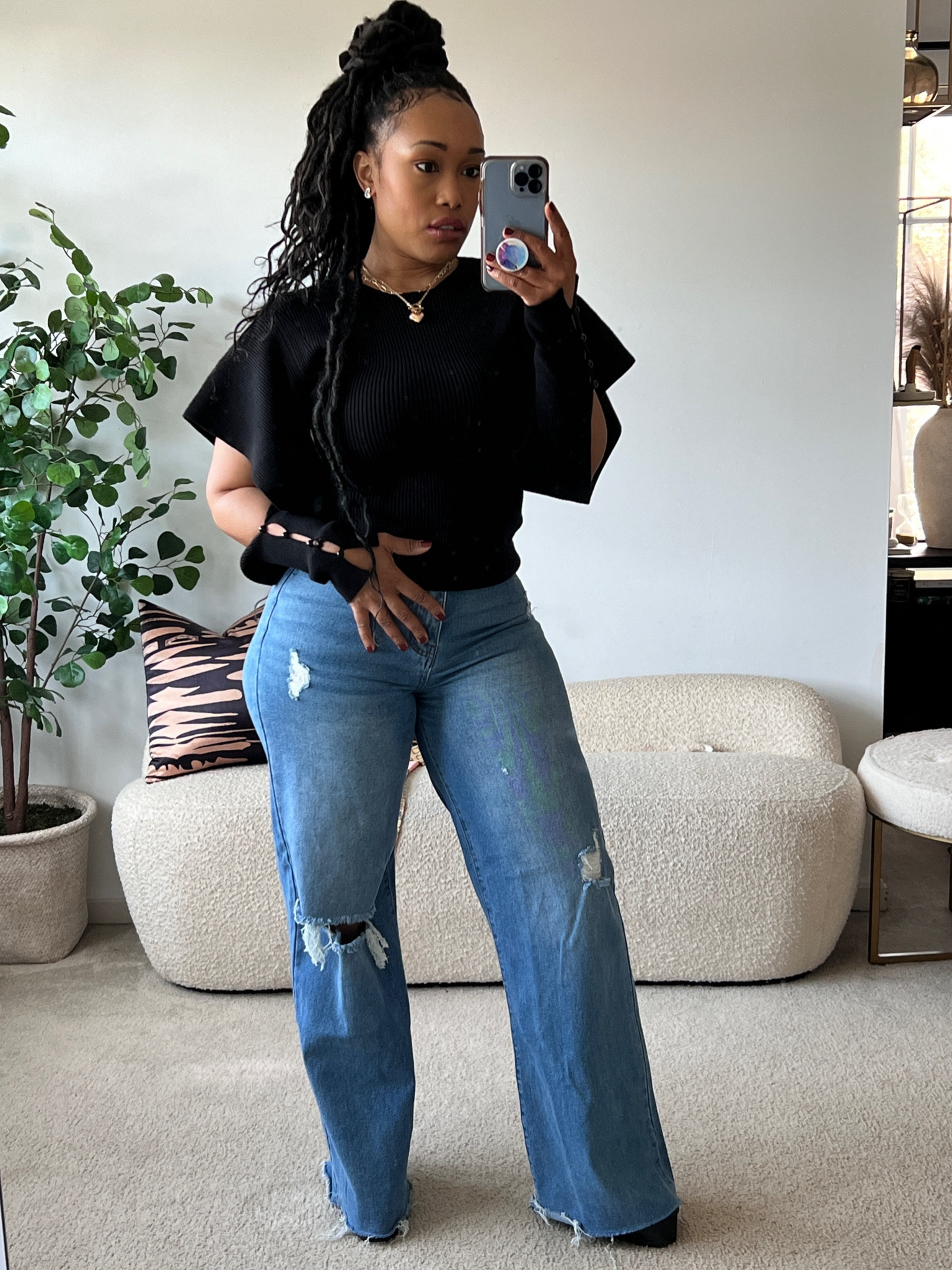 i love this sweater!! it’s so cute 🥰 i’m wearing a largee

*ankle boots you can’t even see, but they’re sold out. so i posted a very similar version.

Rewind Jeans: shopswankaposh.com (use code RESHA for 15% off your order)

#LTKover40 #LTKSeasonal #LTKfindsunder100