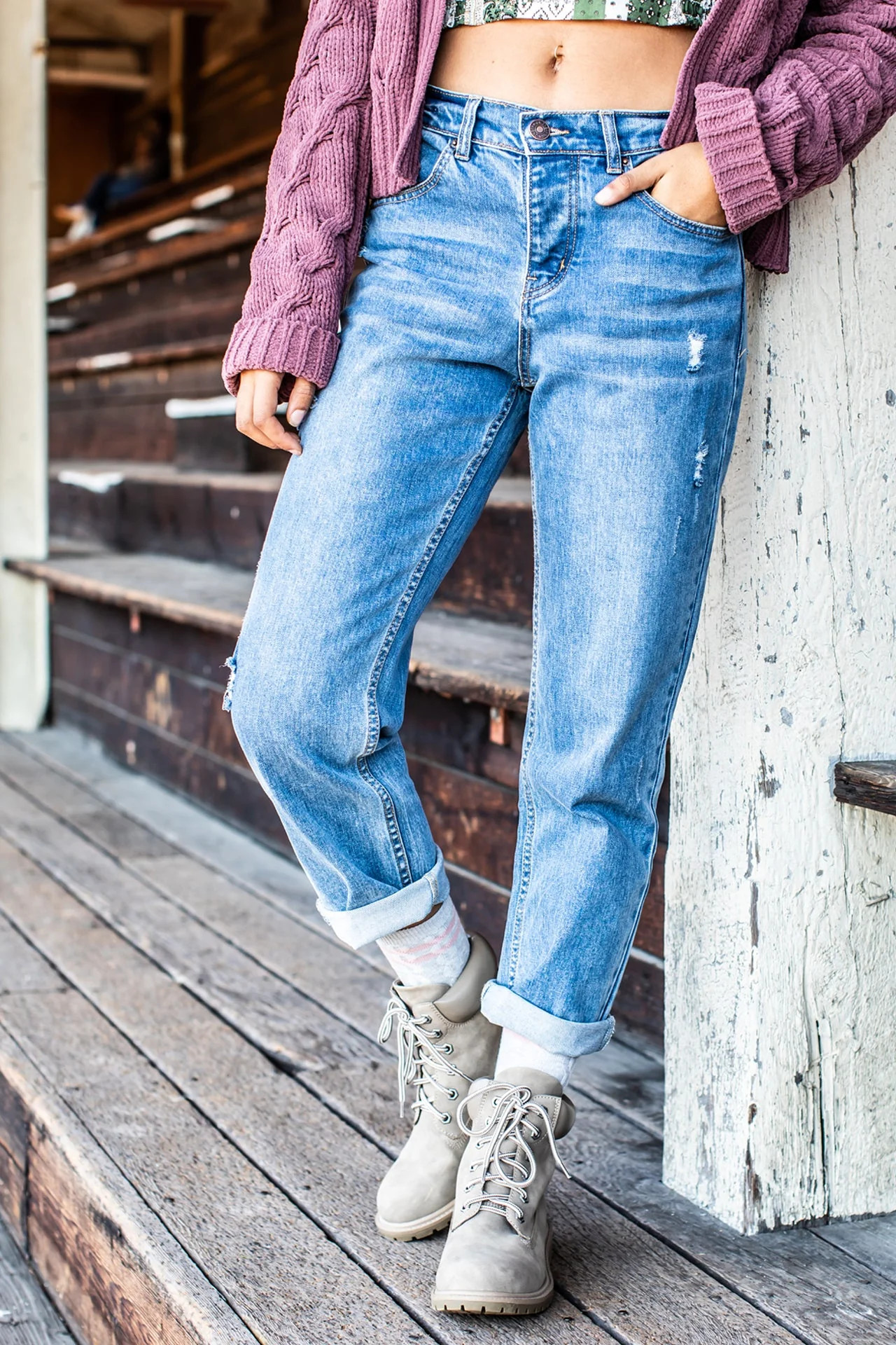 Sawyer Destructed Boyfriend Jean | Union Bay