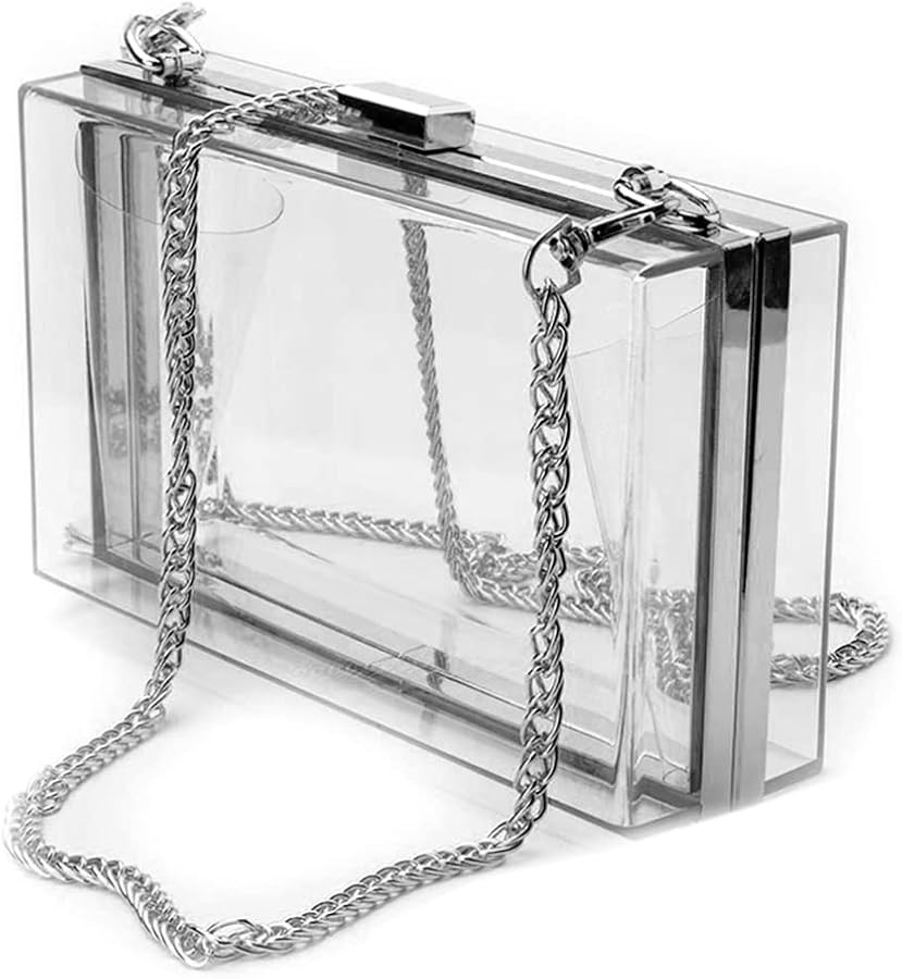 BUBYVV Women Clear Purse, Acrylic Evening Clutch Bag, Women Clear Purse Bag,Transparent Crossbody... | Amazon (US)
