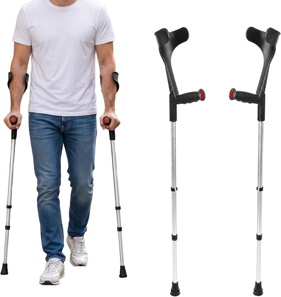 PEPE Mobility - Forearm Crutches Adults (x2 Units, Open Cuff), Adjustable, Aluminum - Made in Eur... | Amazon (CA)
