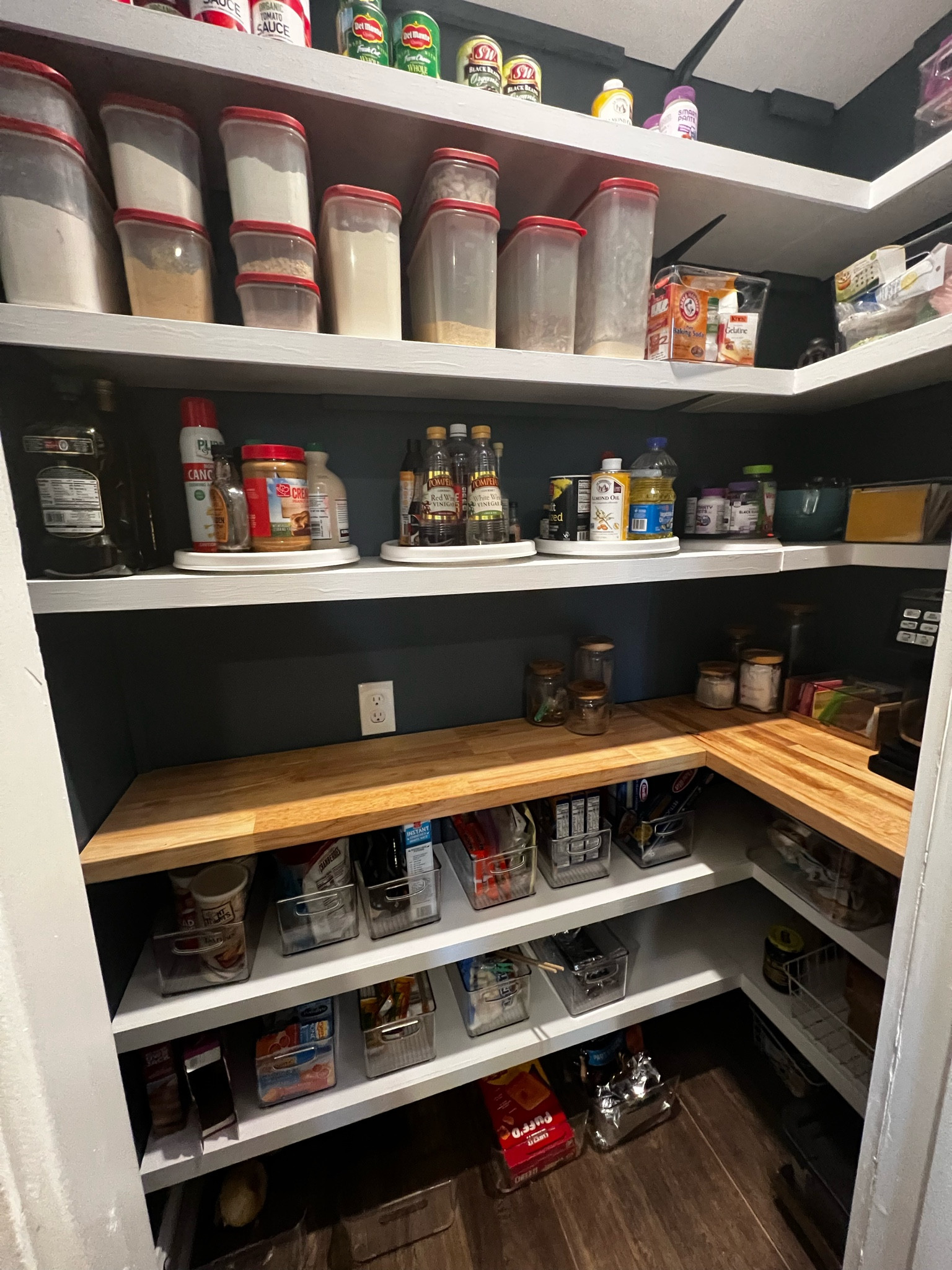 There’s something about an organized pantry that makes me so excited. Here’s a peek inside ours! We used bins, turntables, and canisters for grab and go items!


#LTKfamily #LTKhome #LTKFind