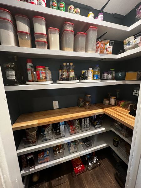 There’s something about an organized pantry that makes me so excited. Here’s a peek inside ours! We used bins, turntables, and canisters for grab and go items!


#LTKfamily #LTKhome #LTKFind