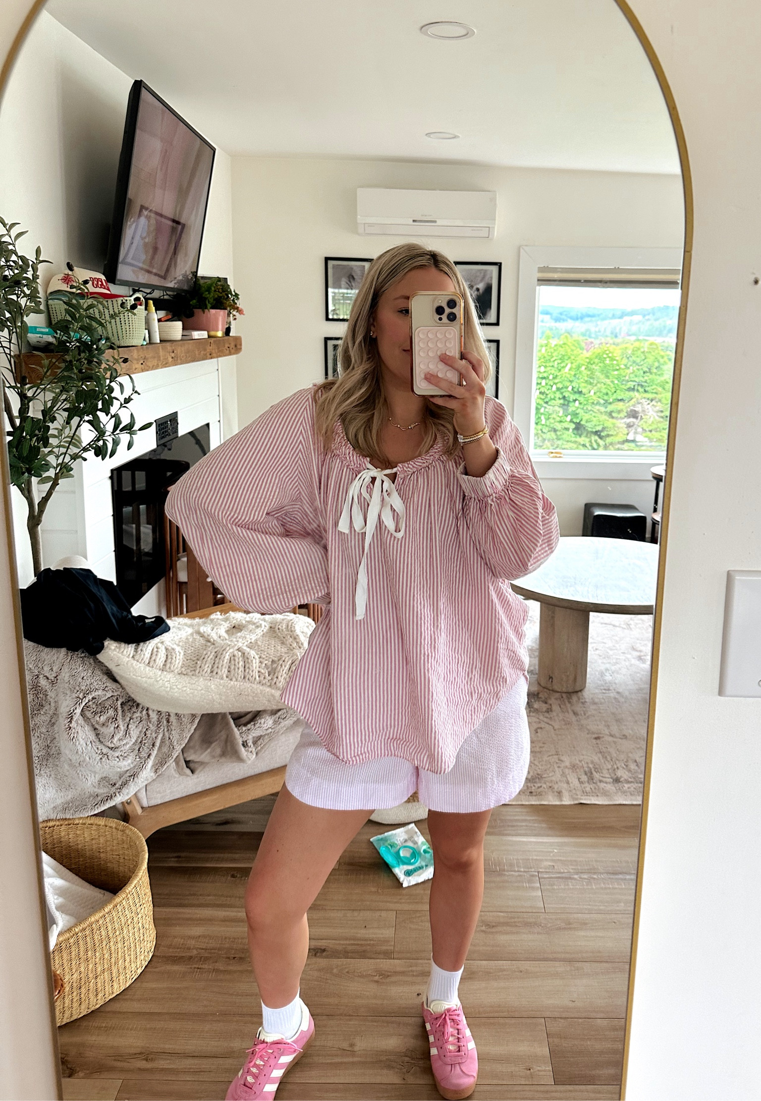 Wearing medium in both 

#LTKsummer #LTKfamily #LTKcanada