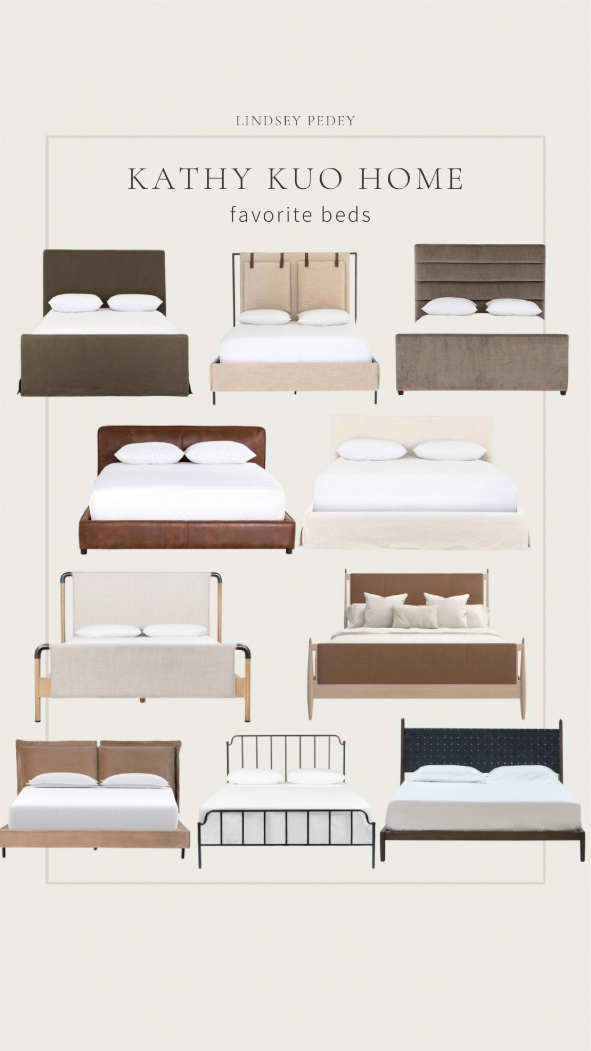 Kathy Kuo Home curated bed favorites 



Kathy kuo home , bed , king bed , queen bed , primary bedroom , kids bedroom , kids bed , boys bedroom , upholstered bed , modern bed , furniture , neutral home , neutral bedroom , guest bedroom 

#LTKsalealert #LTKhome #LTKstyletip