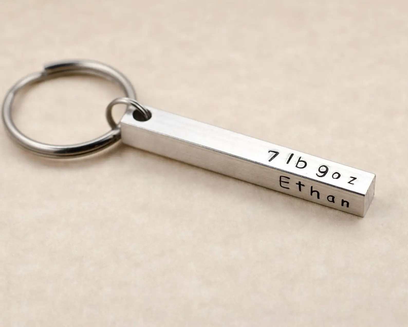 Personalized New Dad Keychain, Free Shipping, Father's Day Gift, New Mom Gift, New Baby Keyring, ... | Etsy (Global)