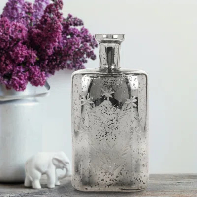 Stonebriar Mercury with Cut Glass Table Vase | Wayfair North America