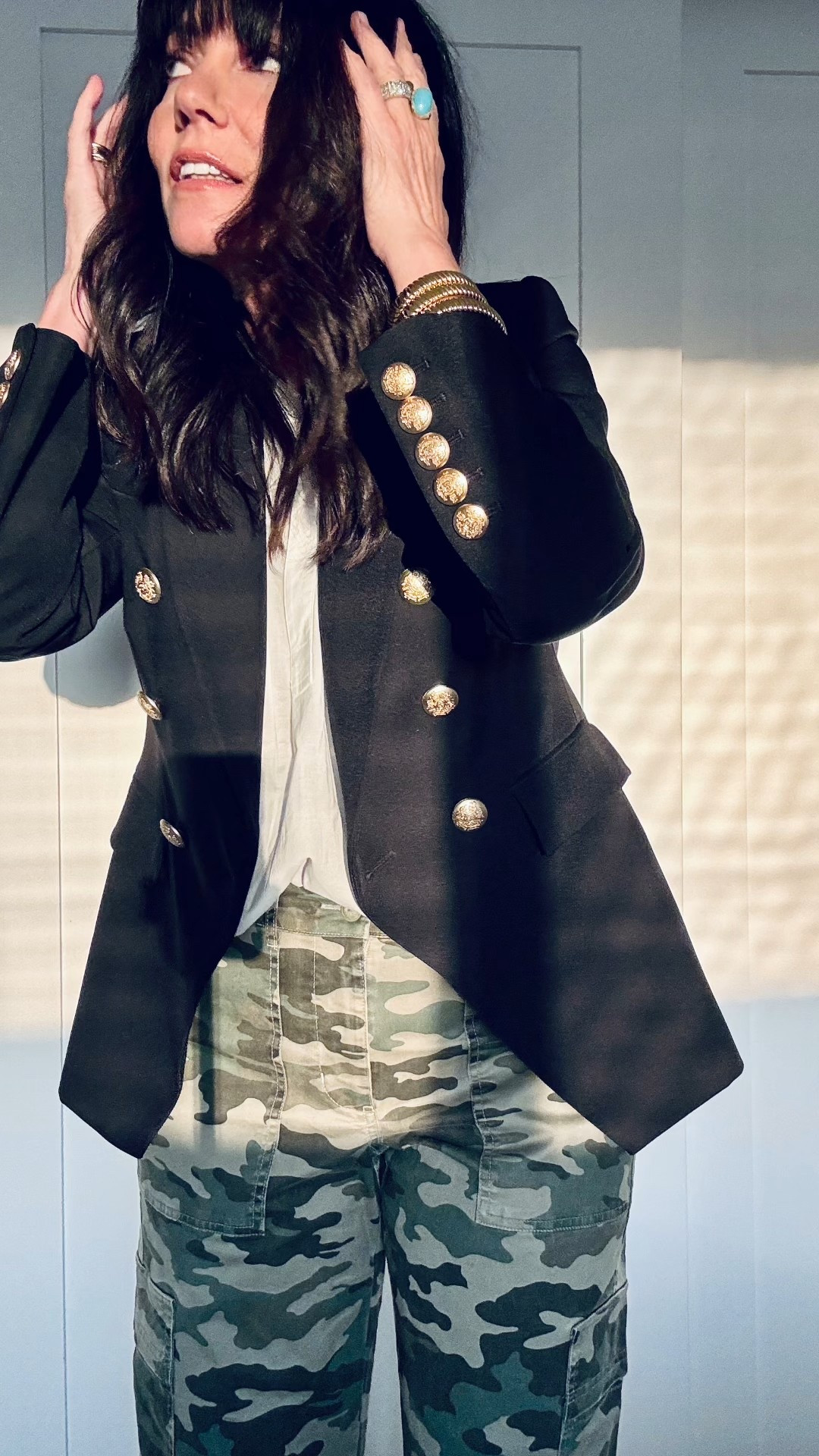 Style tip- mix 2 opposite styles 
Professional with streetwear camo 
Makes your outfit more interesting, eclectic and memorable 

Quince 
Target 

#LTKFestival #LTKFindsUnder50 #LTKWorkwear