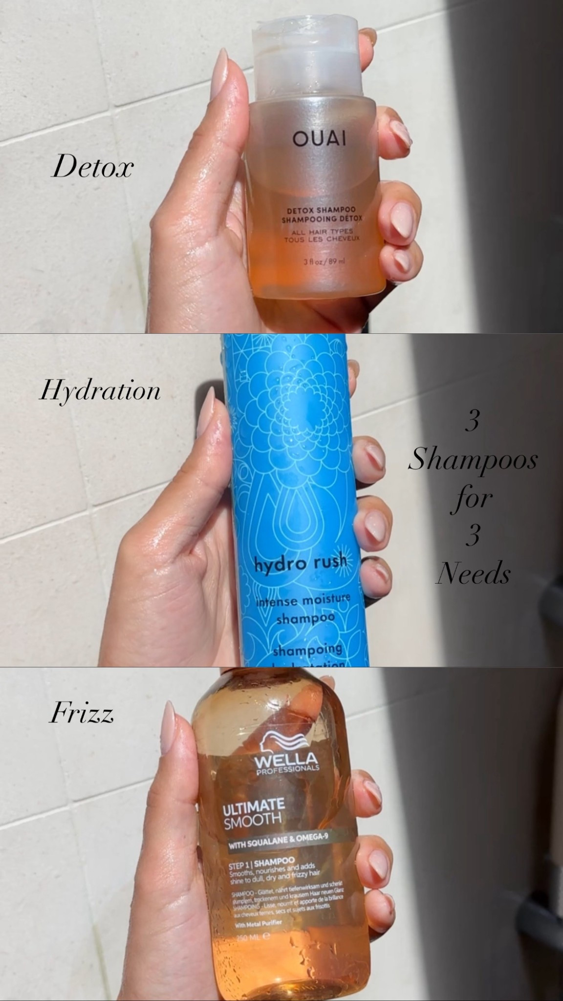 
3 shampoos I’m loving for 3 different needs:

1. Hydration
For dry hair, heat damaged, breakage. Helps pump the hydration back into the hair leaving it feeling moisturised and soft. 

2. Detox & Clarify
Regular shampoos don’t always fully remove residue and build-up, which can leave your hair feeling dull or heavy. Use a detox shampoo at least 1-2 times a month to help thoroughly strip styling products, hard water minerals, pollution, excess oil and chemicals. 

3. Frizz Control 
For dry, dull and colour-treated hair. The light-weight formula removes metal particles found in hard water to encourage smoother hair. Formula is super nourishing, hair feels very shiny and soft after using it. 


#LTKBeauty