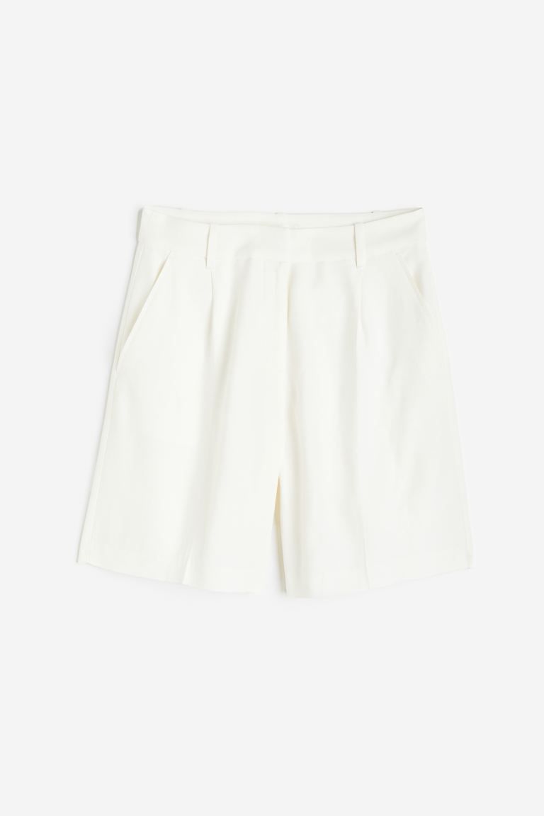 Twill Bermuda shorts - Cream - Ladies | H&M | H&M (UK, MY, IN, SG, PH, TW, HK)