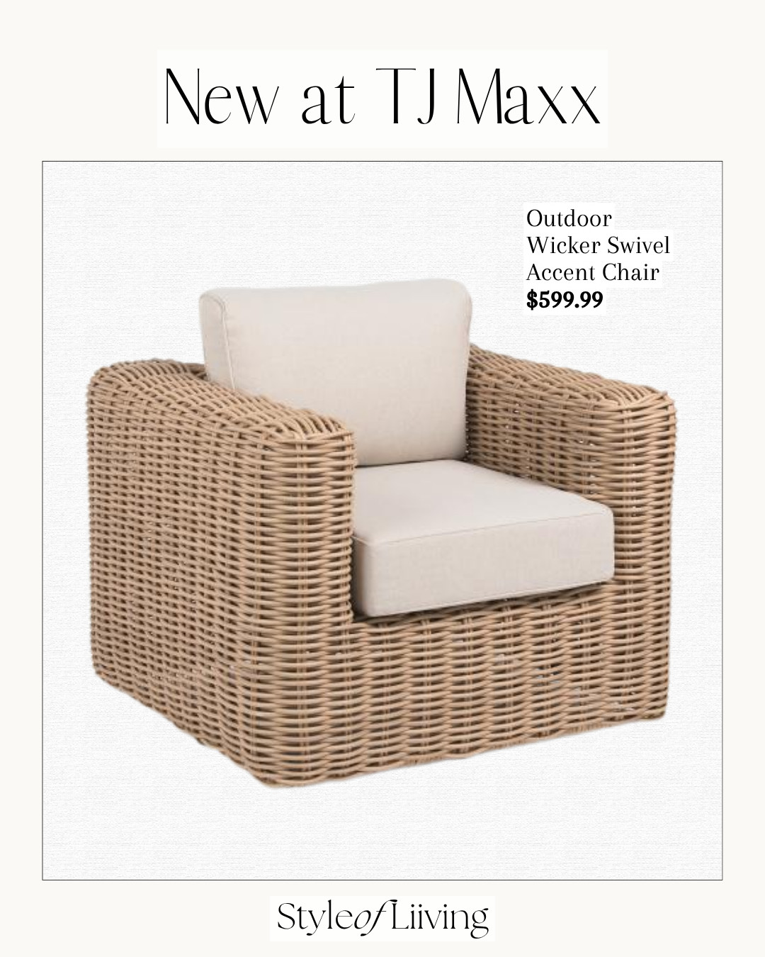 New at TJ Maxx! Outdoor wicker swivel accent chair. #outdoor #tjmaxx #outdoorfurniture #outdoorseating #patiofurniture #chair #wicker 

 #LTKSeasonal #LTKHome #LTKSaleAlert