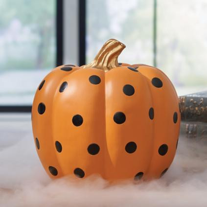 Large Dot Designer Pumpkin | Grandin Road