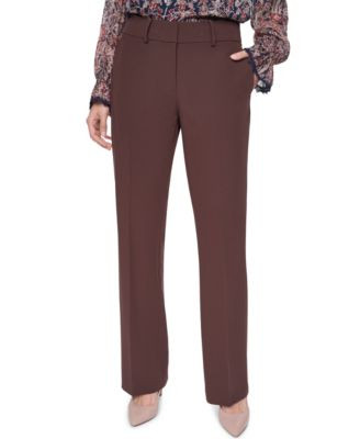 Tommy Hilfiger Women's Sutton Mid-Rise Bootcut Pants - Tigers Eye | Macy's