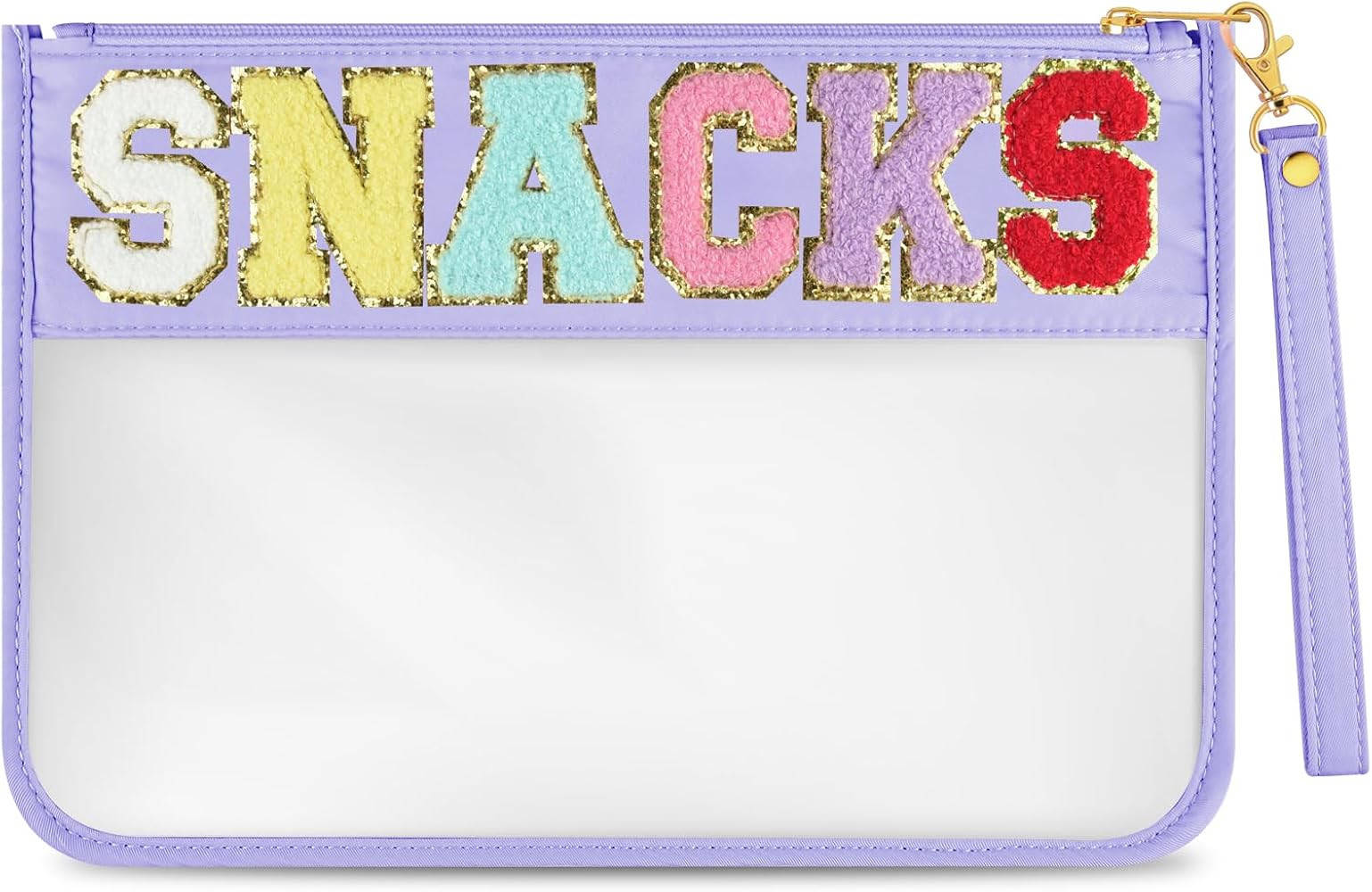 Morcheiong Chenille Letter Bag Cute Clear Zipper Stuff Pouch Portable Multi-purpose PVC and Nylon... | Amazon (US)