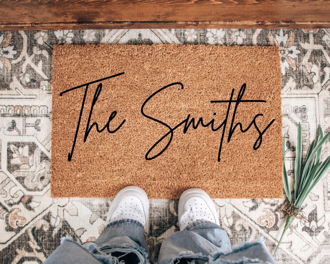 Personalized Welcome Mat, Custom Door Mat, Family Name Doormat, Wedding Gift, Housewarming Gift, ... | Etsy (US)