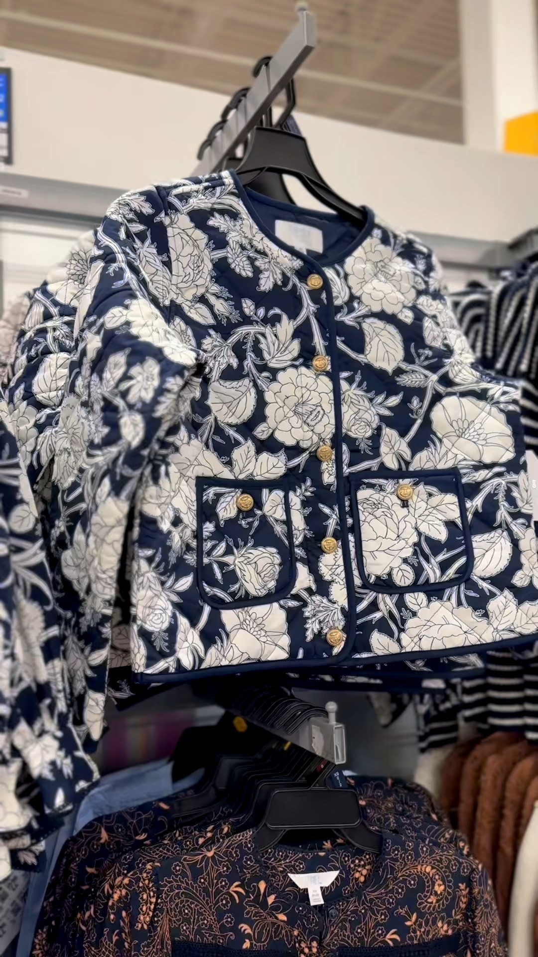 Cutest quilted jacket at Walmart by time and tru. Amazing quality and detail! Cotton jacket, satin lining, embellished buttons. 

#LTKgrwm #LTKmomlife #LTKSeasonal