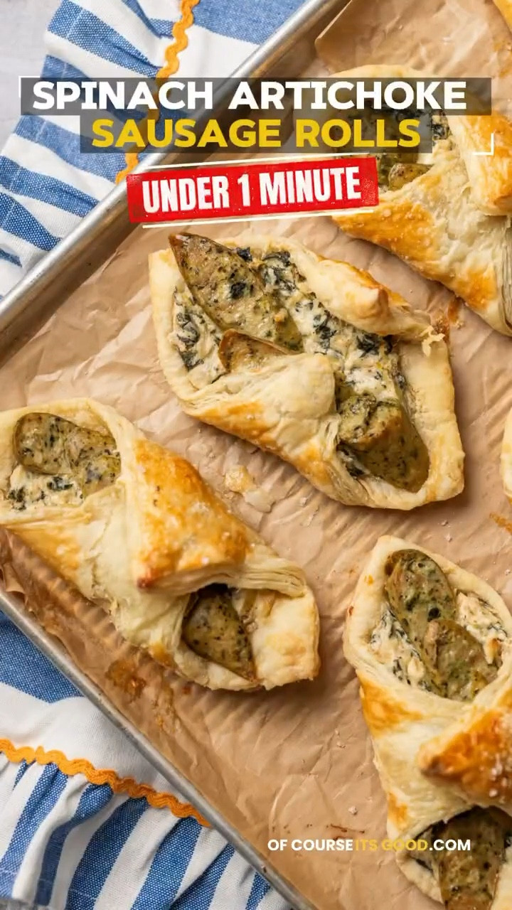 OF COURSE IT’S GOOD 👩🏻‍🍳 UNDER 1 MINUTE | Spinach Artichoke Sausage Rolls 🥐

Full recipe: ofcourseitsgood.com

#LTKHome #LTKvlog #LTKfoodie