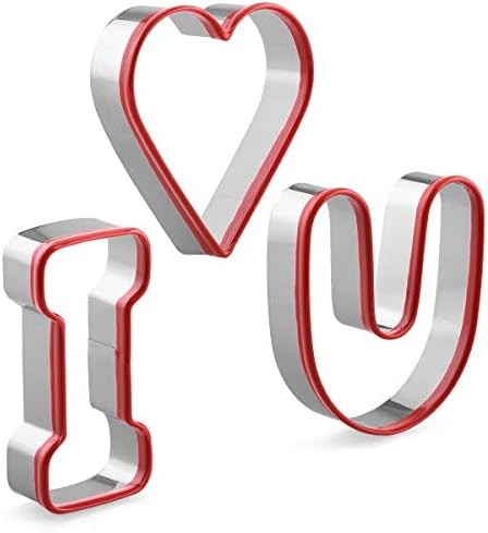 FASAKA Alphabet Cookie Cutters Set – I Love U for Valentine’s Day and Decorating Marry Cake | Amazon (US)