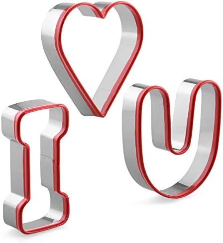 FASAKA Alphabet Cookie Cutters Set – I Love U for Valentine’s Day and Decorating Marry Cake | Amazon (US)