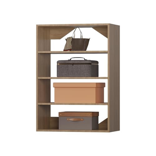 ROOMTEC 19.5" Shelf Short Tower Closet Unit, Modular Closet System with Shelf, Wardrobe Organizer for Bedroom or Walk-in Closet, Wall Mounted, Customizable Clothes Storage Unit, Wood | Amazon (US)