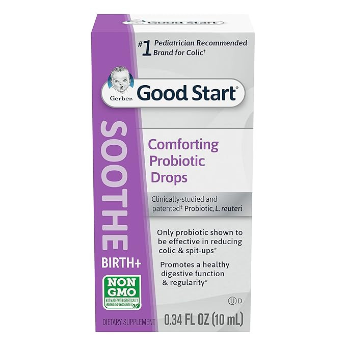 Gerber Good Start Baby Probiotic Drops, Soothe, 0.34 Ounce | Amazon (US)