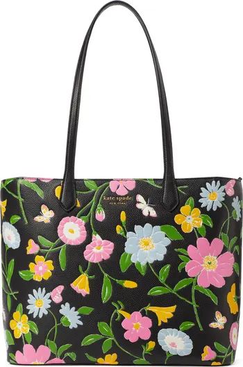 veronica floral embossed leather tote | Nordstrom