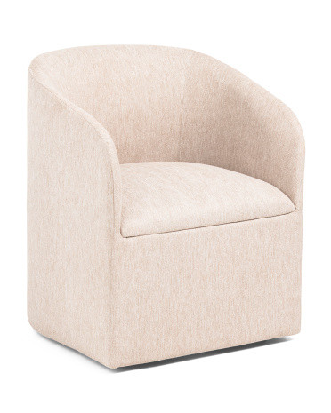 24.5X30 Kylie Rolling Caster Wheel Anywhere Chair, Polyester | TJ Maxx