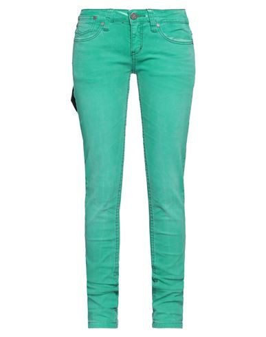 One Green Elephant Woman Jeans Green Size XS Cotton, Elastane | YOOX (US)