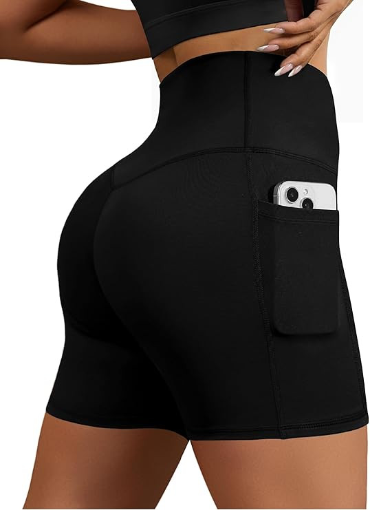 Biker Shorts for Women, High Waisted Yoga Workout Tummy Control Spandex Compression Gym Running S... | Amazon (US)
