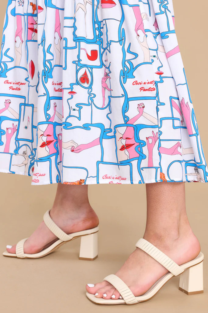 Ula Bone Heels | Red Dress 