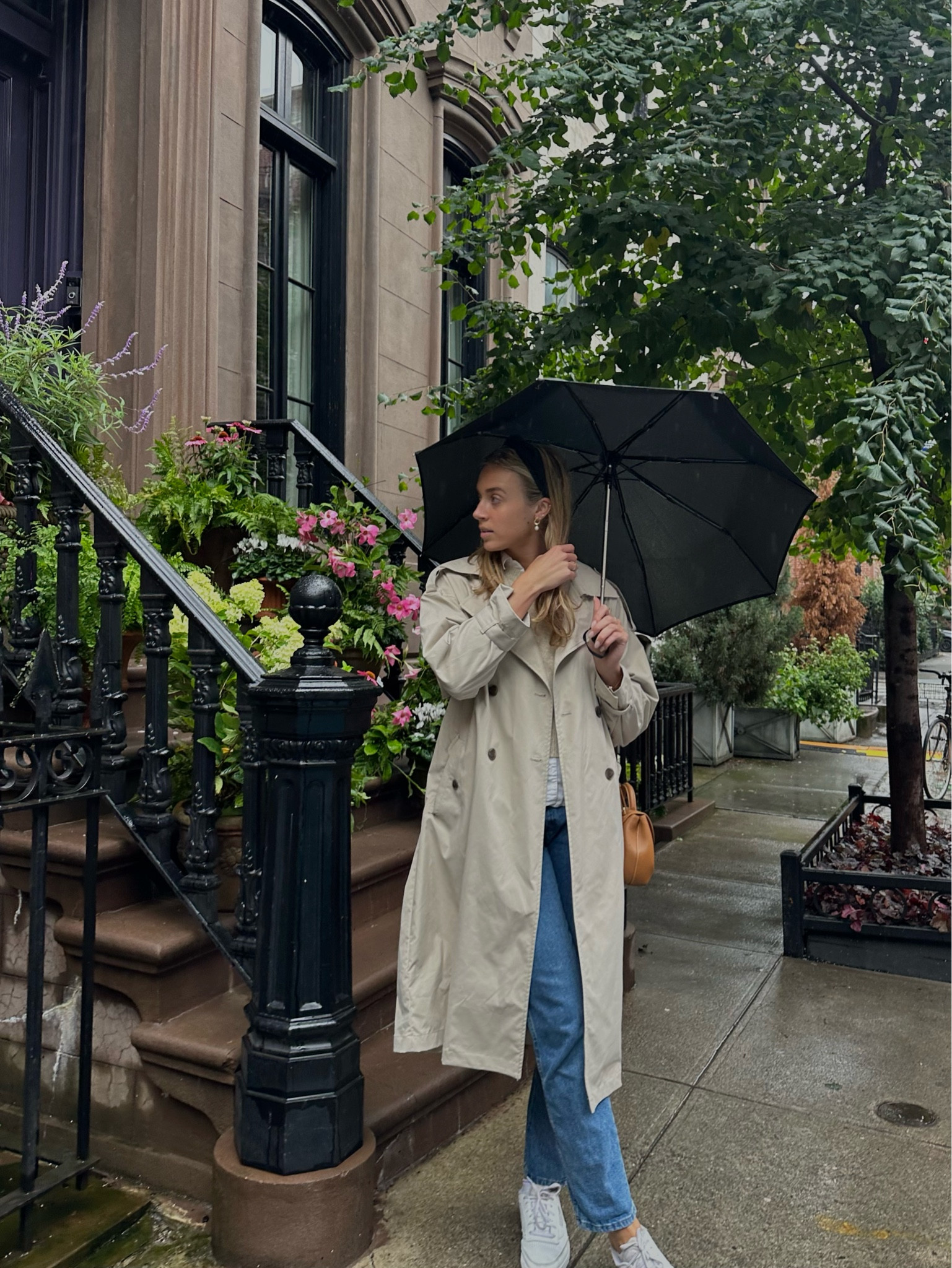 the perfect oversized trench coat for a perfect fall rainy day #fallfashion #nycfashion #nycstyle 