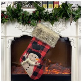 BIGTREE 3 Pack Holiday Classic Christmas Knit Stockings Mantel Decoration White Red Green for Gif... | Walmart (US)