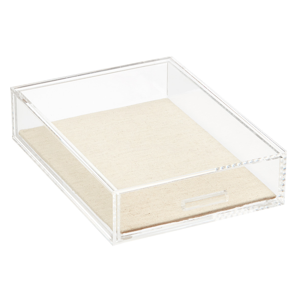 Modular Acrylic Linen Jewelry Drawer System | The Container Store
