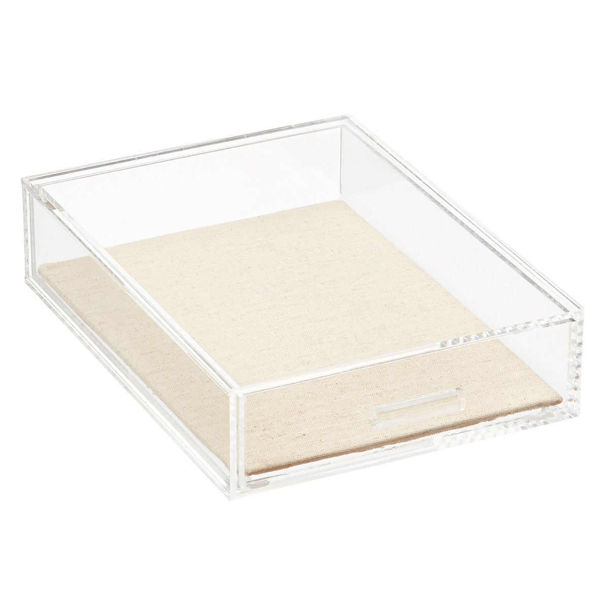 Modular Acrylic Linen Jewelry Drawer System | The Container Store