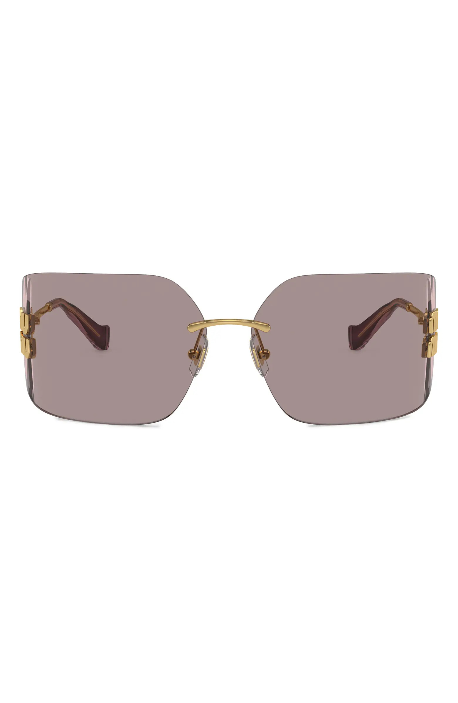 80mm Oversize Irregular Sunglasses | Nordstrom