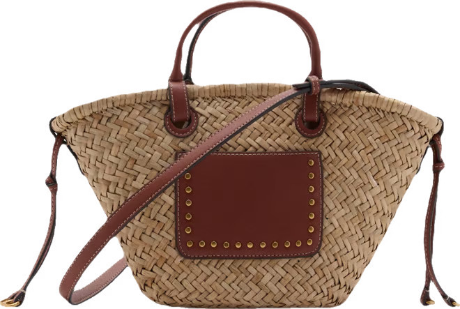 Mango Women's Small Double Handle Natural Fiber Bag - Macy's | Macy's