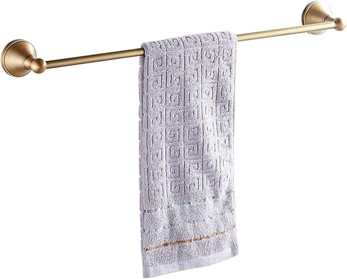 Flybath Towel Bar Rail Single Layer Antique Brass Towels Hanger Holder Wall Mounted 57 cm / 22 In... | Amazon (US)