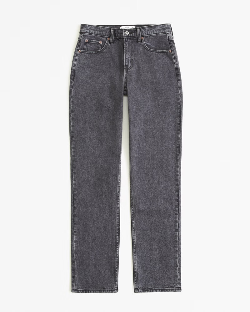 Curve Love Mid Rise 90s Straight Jean | Abercrombie & Fitch (US)