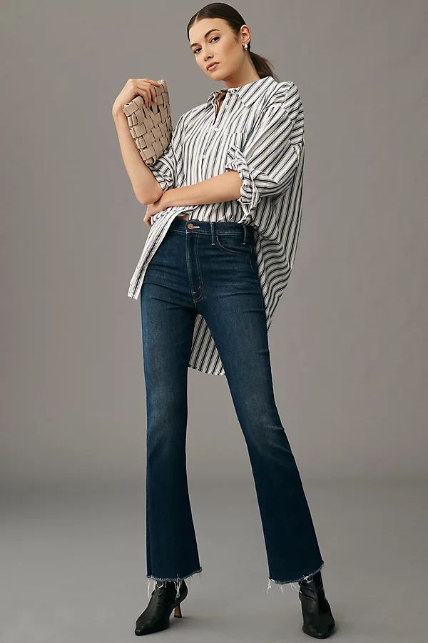 MOTHER The Hustler High-Rise Ankle Fray Jeans | Anthropologie (US)