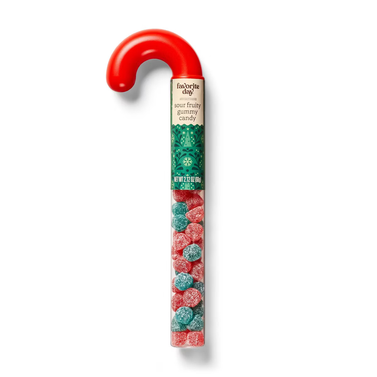 Plastic Filled Cane with Gummy Stocking Stuffers Christmas Candy - 2.12oz - Favorite Day™ | Target