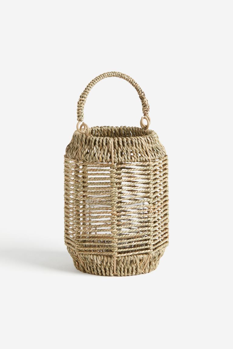 Seagrass Candle Lantern - Natural - Home All | H&M US | H&M (US + CA)