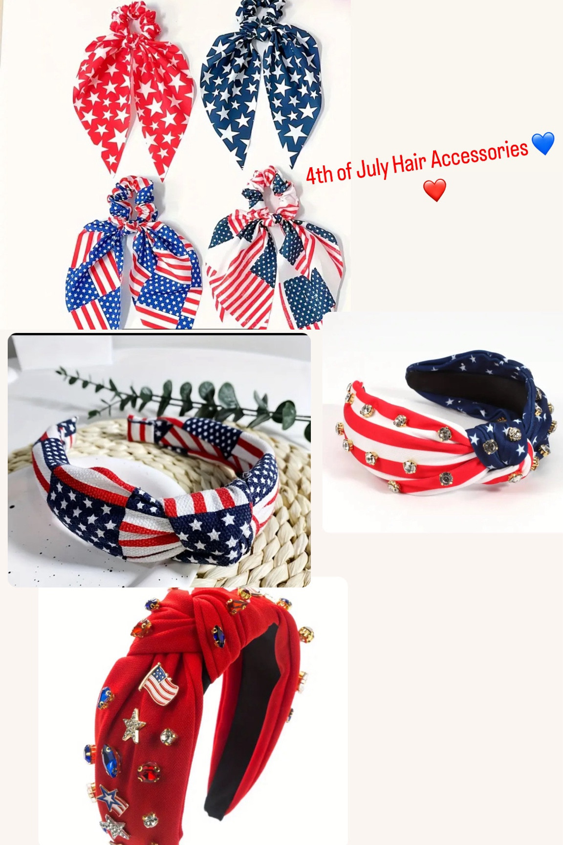 4th of a July Hair Accessories ❤️💙

#LTKSeasonal #LTKParties #LTKSaleAlert