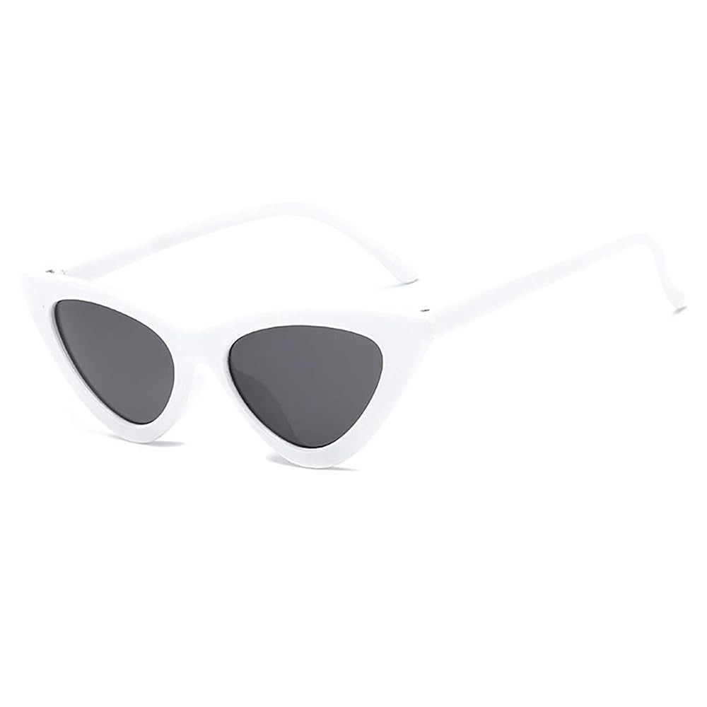 Retro Vintage Narrow Cat Eye Sunglasses for Women Clout Goggles Plastic Frame | Amazon (US)
