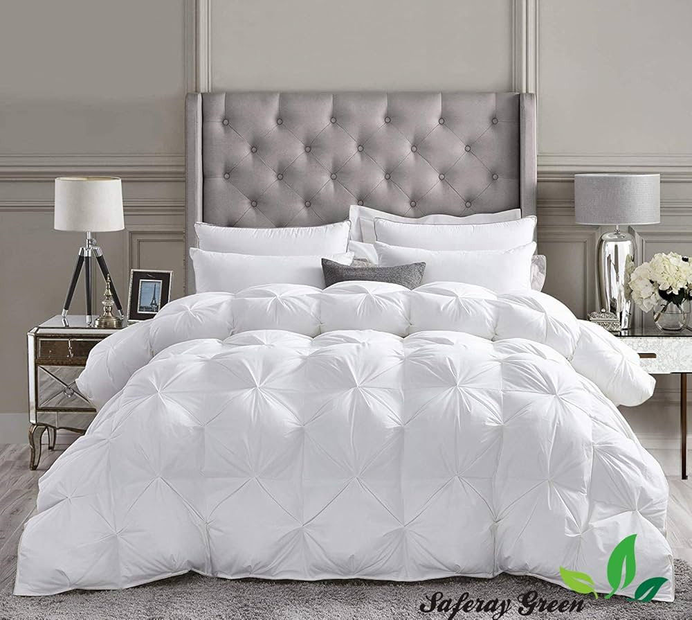 White All-Season Luxury - Hotel Collection - Pintuck Style 100% Organic Cotton Oversized King Siz... | Amazon (US)