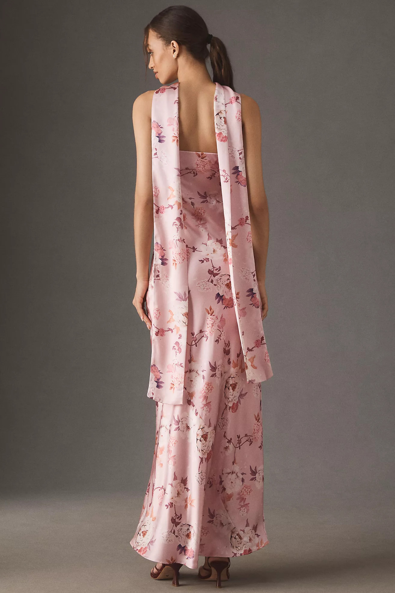 BHLDN Nesta Strapless Scarf Satin Slip Dress | Anthropologie (US)