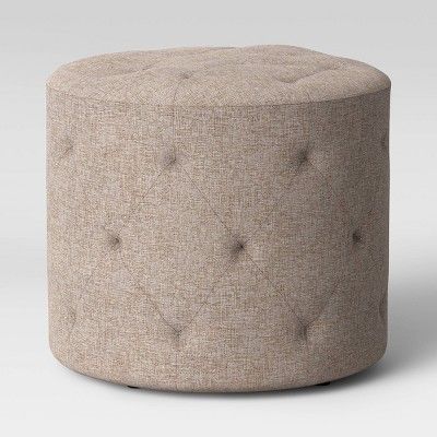 Caroline Tufted Ottoman Light Gray - Threshold™ | Target