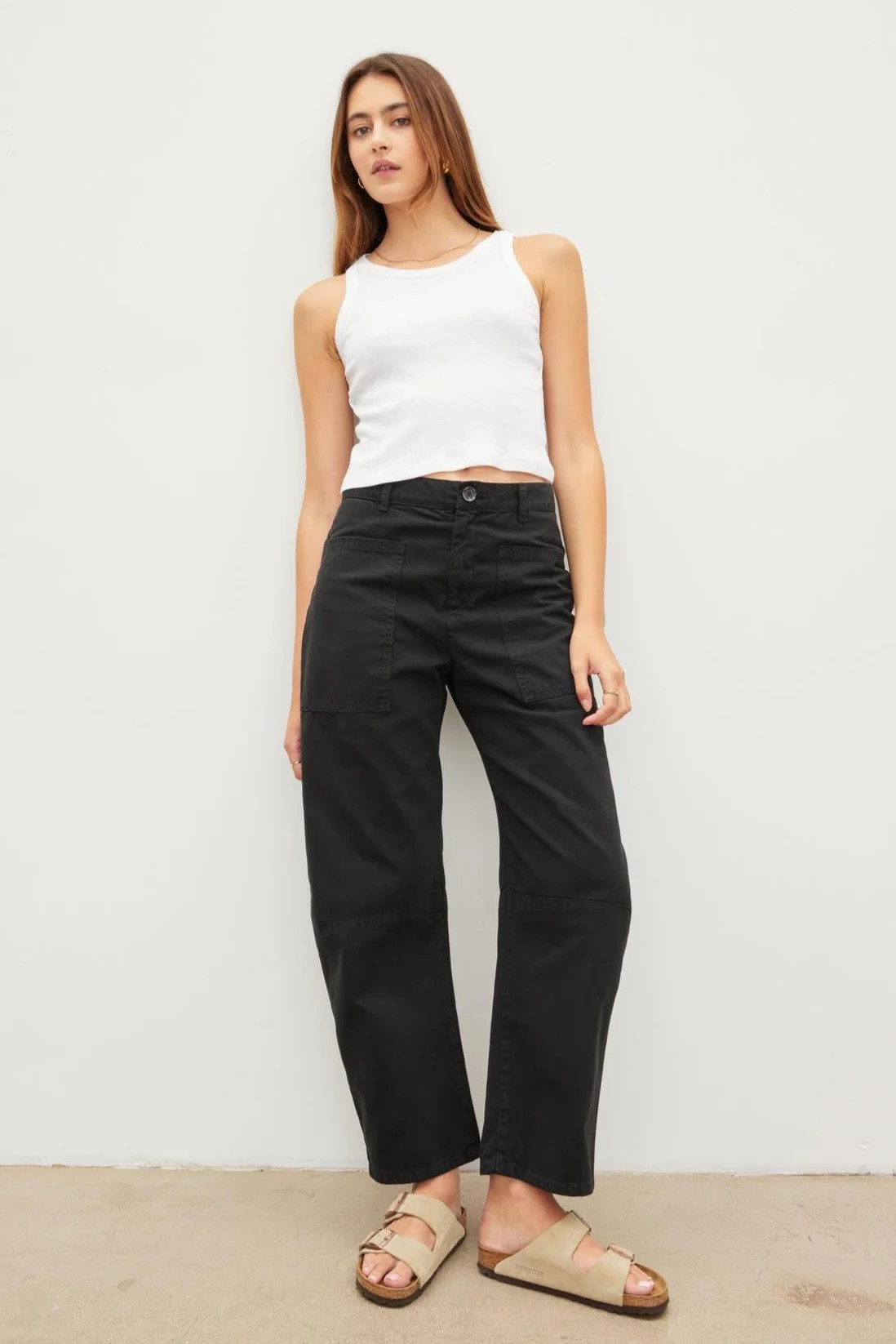 BRYLIE COTTON SANDED TWILL UTILITY PANT | Velvet by Graham & Spencer