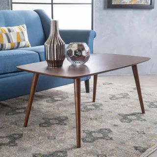 Cilla Mid-Century Wood Rectangle Coffee Table by Christopher Knight Home - Natural | Bed Bath & Beyond