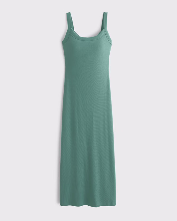 Women's Bra-Free Essential 90s Rib Midi Dress | Women's Dresses & Jumpsuits | Abercrombie.com | Abercrombie & Fitch (US)